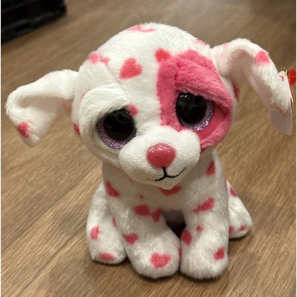 Ty Beanie Boos BEAU the Valentines Day Dog (6 Inch) NEW  Plush Stuffed Toy